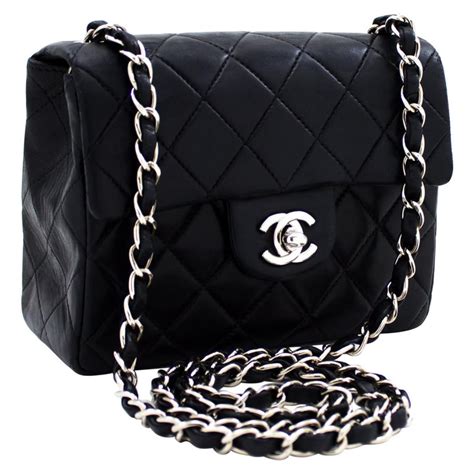 chanel bag silver chain|chanel clutch with chain black.